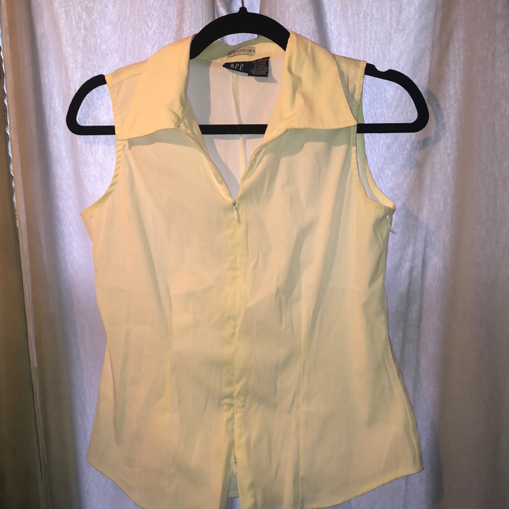 Sleeveless White Shirt